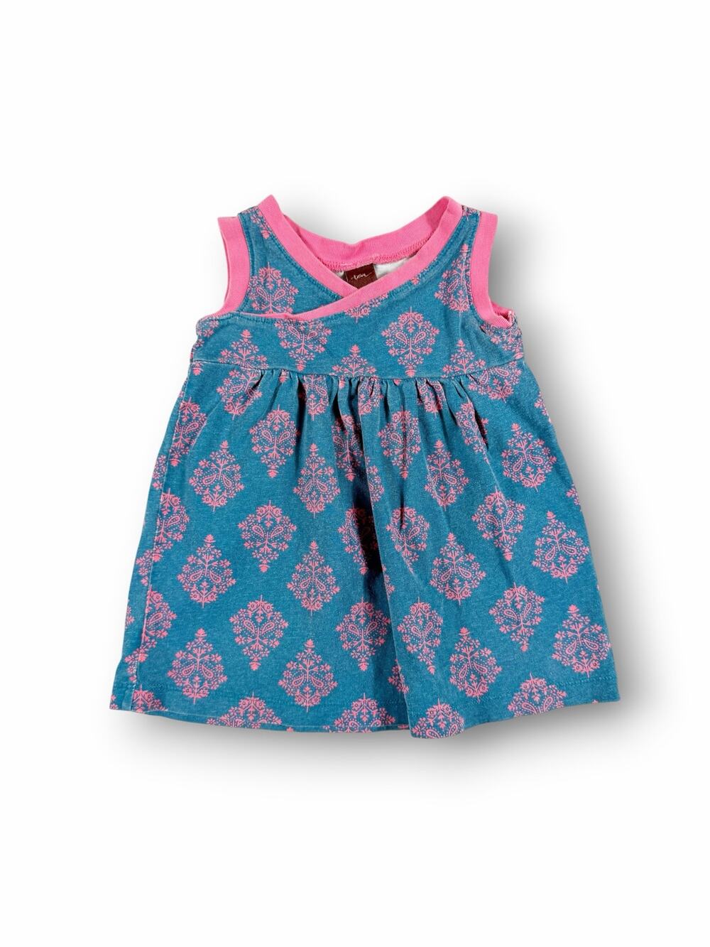 Tea Collection Pink Paisley Print Sleeveless Dress Size 6-12 Months